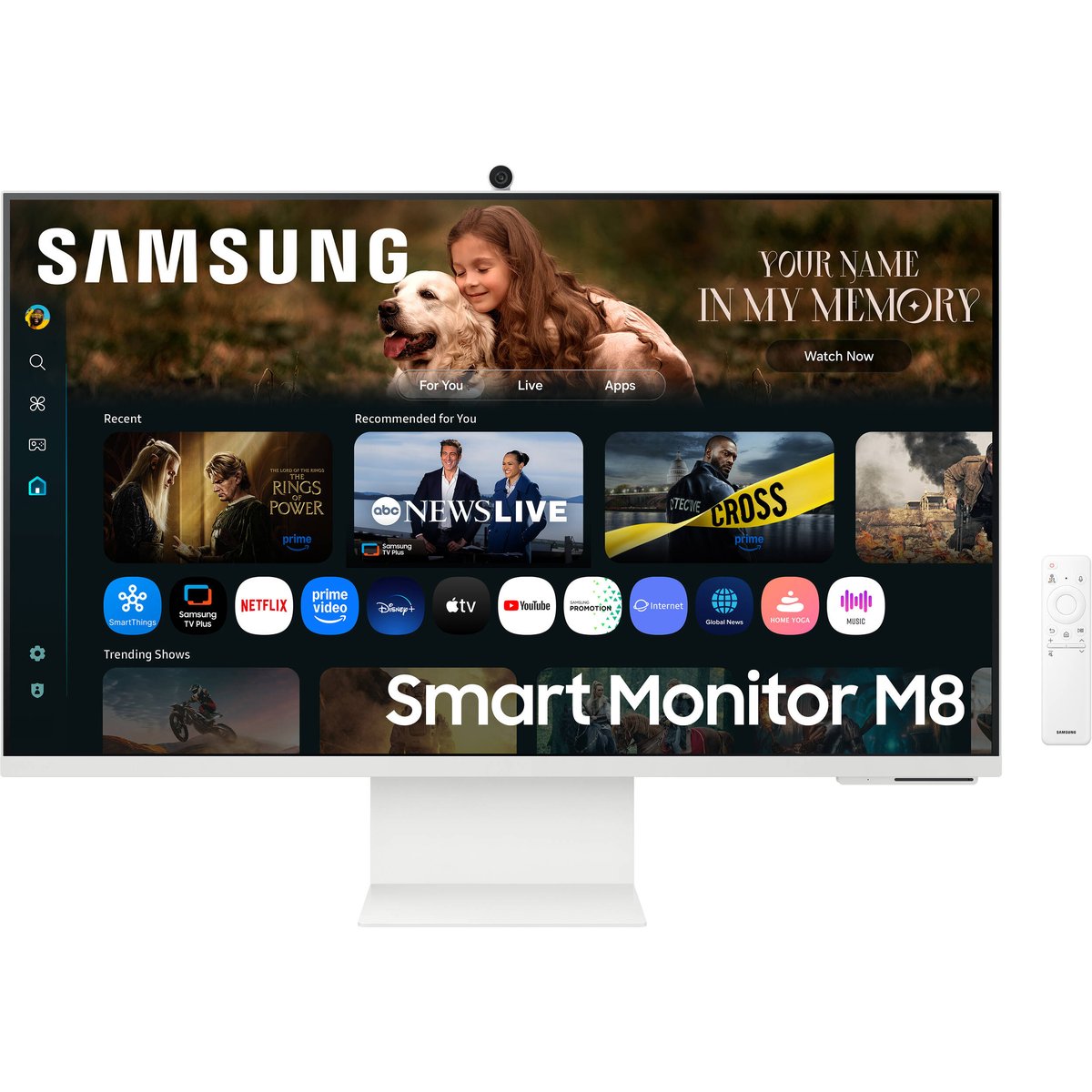 Samsung M8 M80F 32-inch 4K HDR Smart Monitor with Webcam Warm White